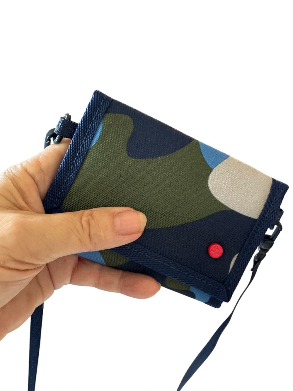 Camouflage Compact Wallet with cross strap